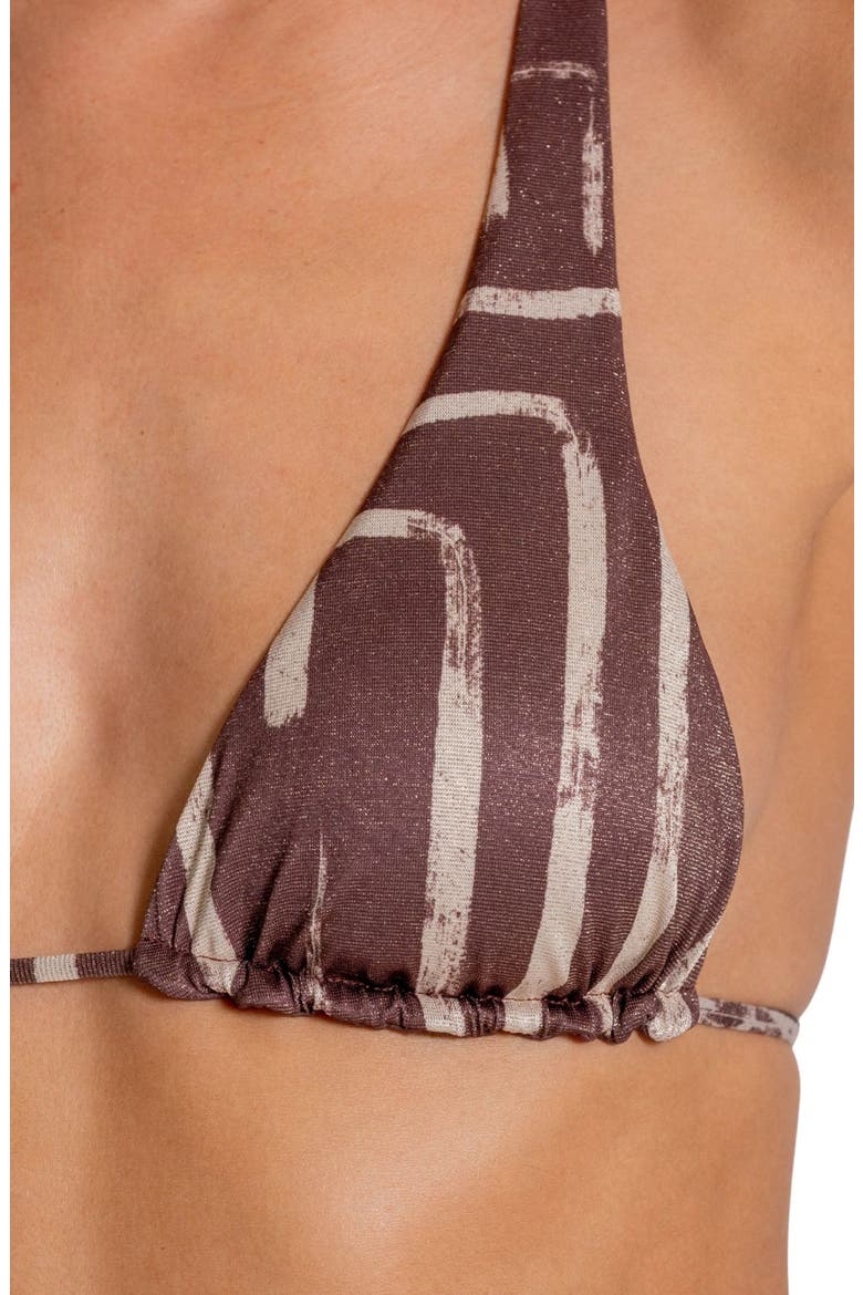 Metallic Hipster Bikini Bottoms, Alternate, color, COFFEE BEAN