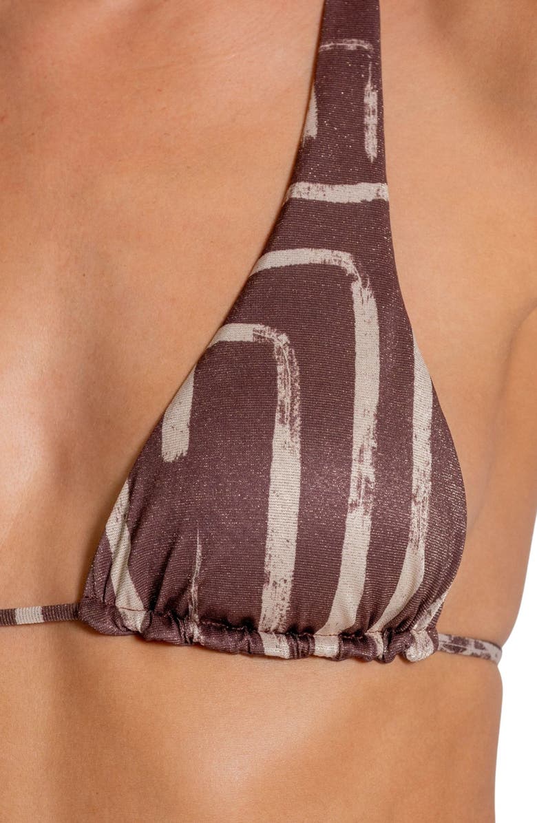 Cosita Linda Metallic Hipster Bikini Bottoms, Alternate, color, Coffee Bean