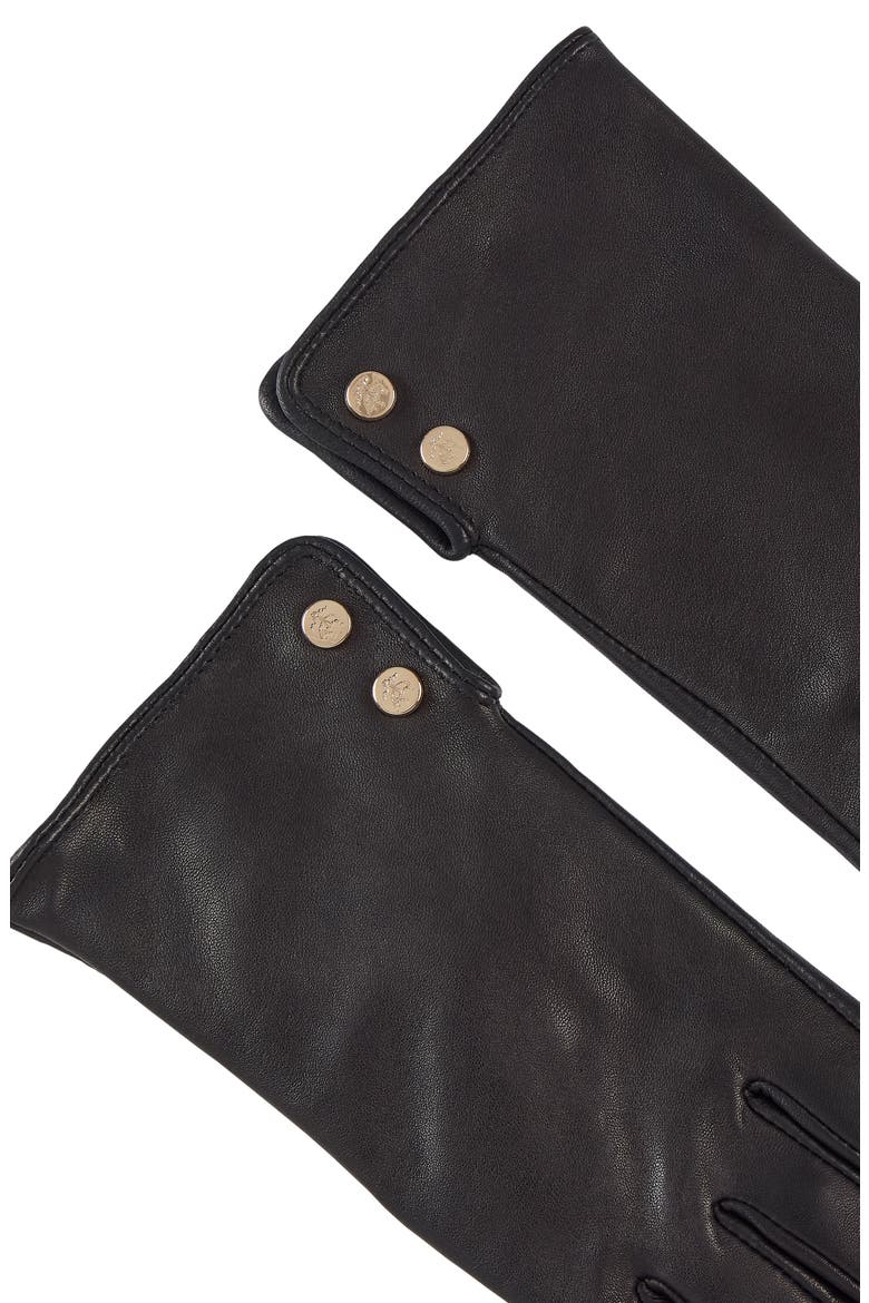 Tech Leather Gloves, Alternate, color, BLACK