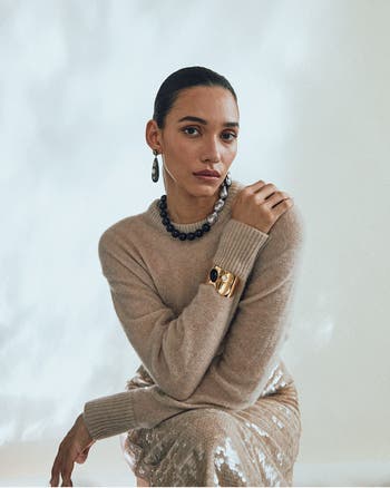 Lizzie Fortunato Midnight Sky Onyx & Cultured Pearl Collar