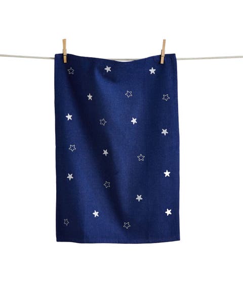 Star Dishtowel Blue Denim Cotton Summer