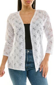 Nina Leonard Lace Cardigan