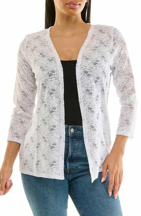 Nina Leonard Lace Cardigan
