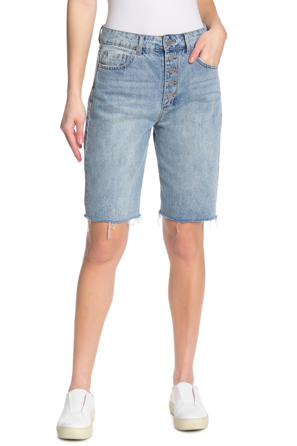 Tractr High Rise Relaxed Bermuda Shorts (Women) | Nordstromrack