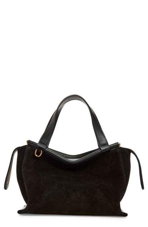 Ida Suede Top Handle Bag