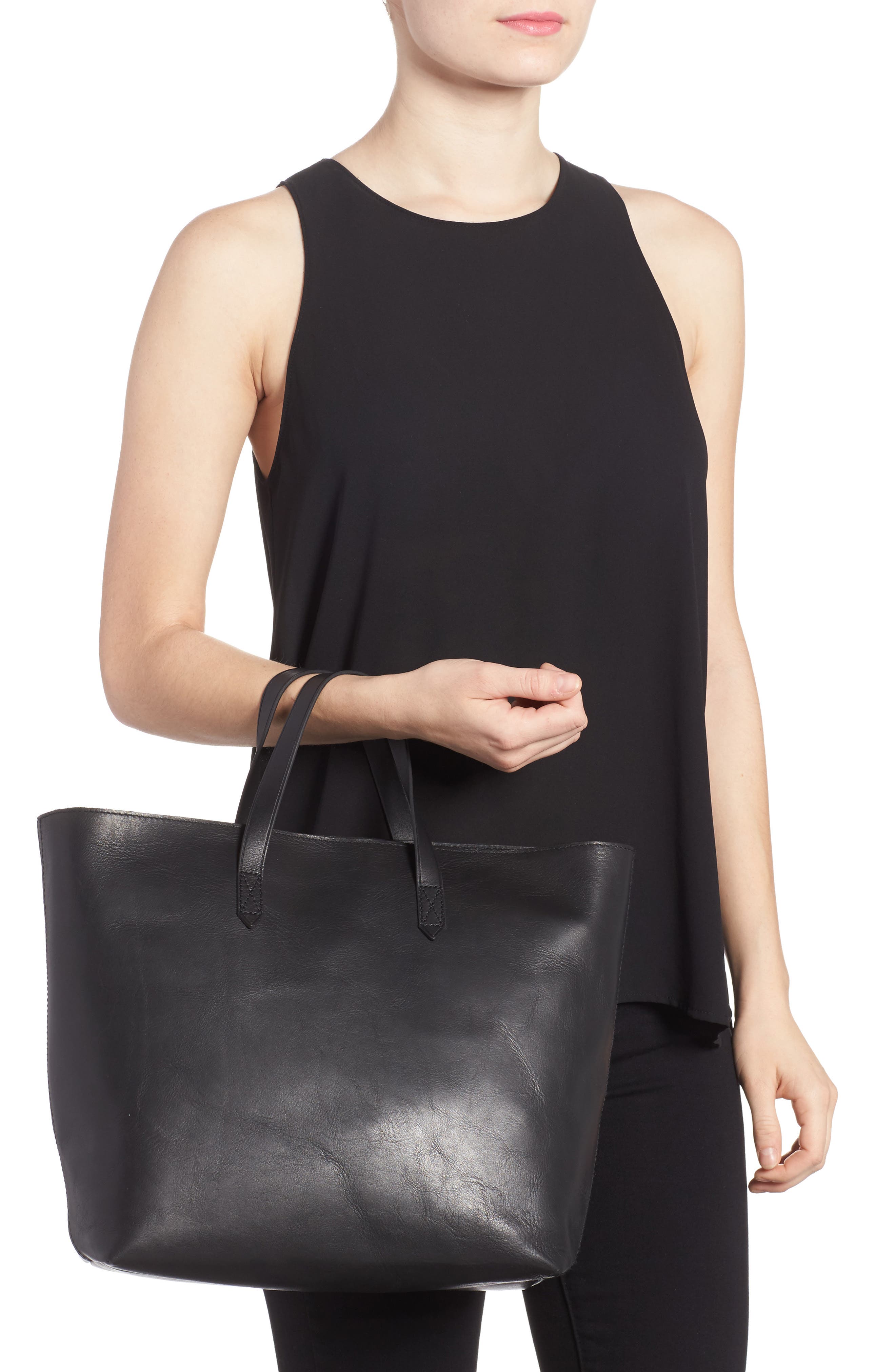 Madewell Zip Top Transport Leather Carryall, Alternate, color, 