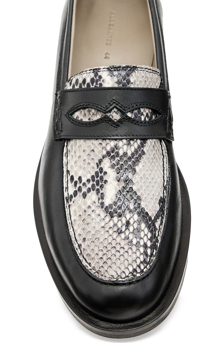 AllSaints Harmon Penny Loafer, Alternate, color, Black/ Grey