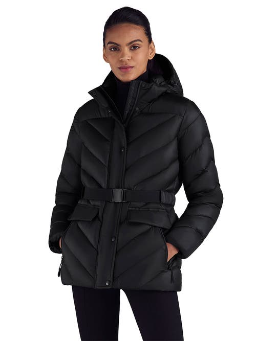 Triple F.a.t. Goose Puffer Down Belted Jacket In Black