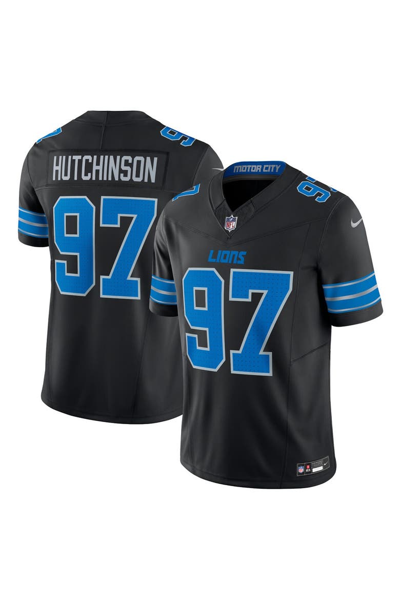 Men's Nike Aidan Hutchinson Black Detroit Lions 2nd Alternate Vapor F.U.S.E. Limited Jersey, Main, color, Black