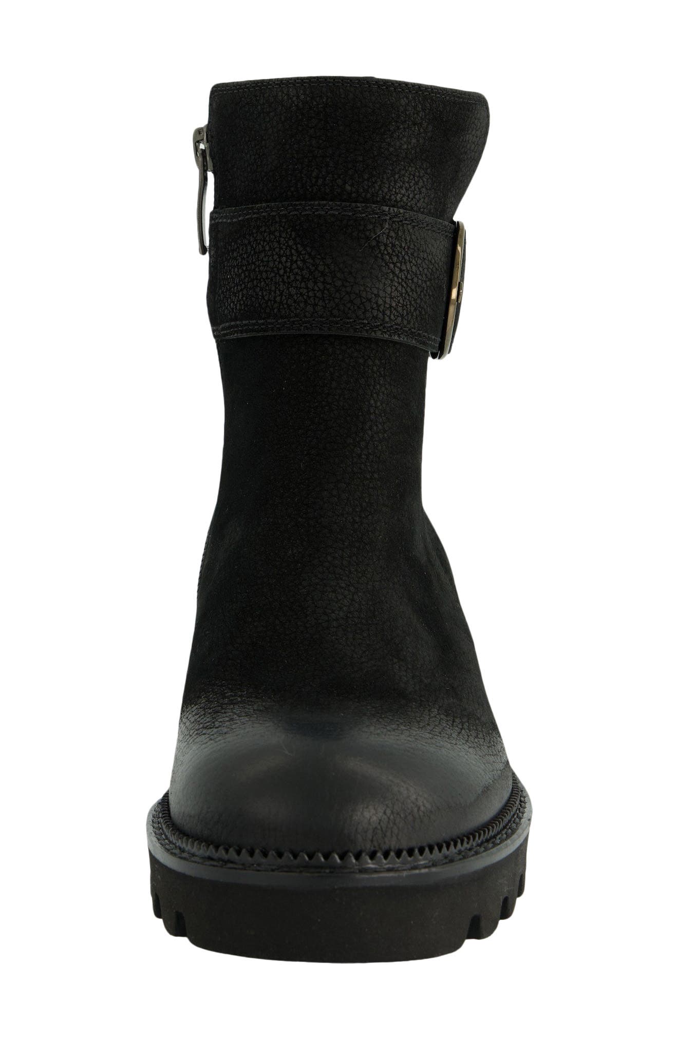 Elissa Combat Boot, Alternate, color, BLACK GRAINED NUBUK