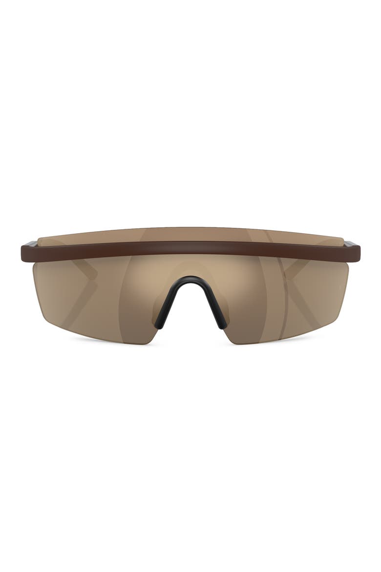 x Roger Federer R-4 138mm Rimless Shield Sunglasses, Alternate, color, UMBER/ DESERT FLASH