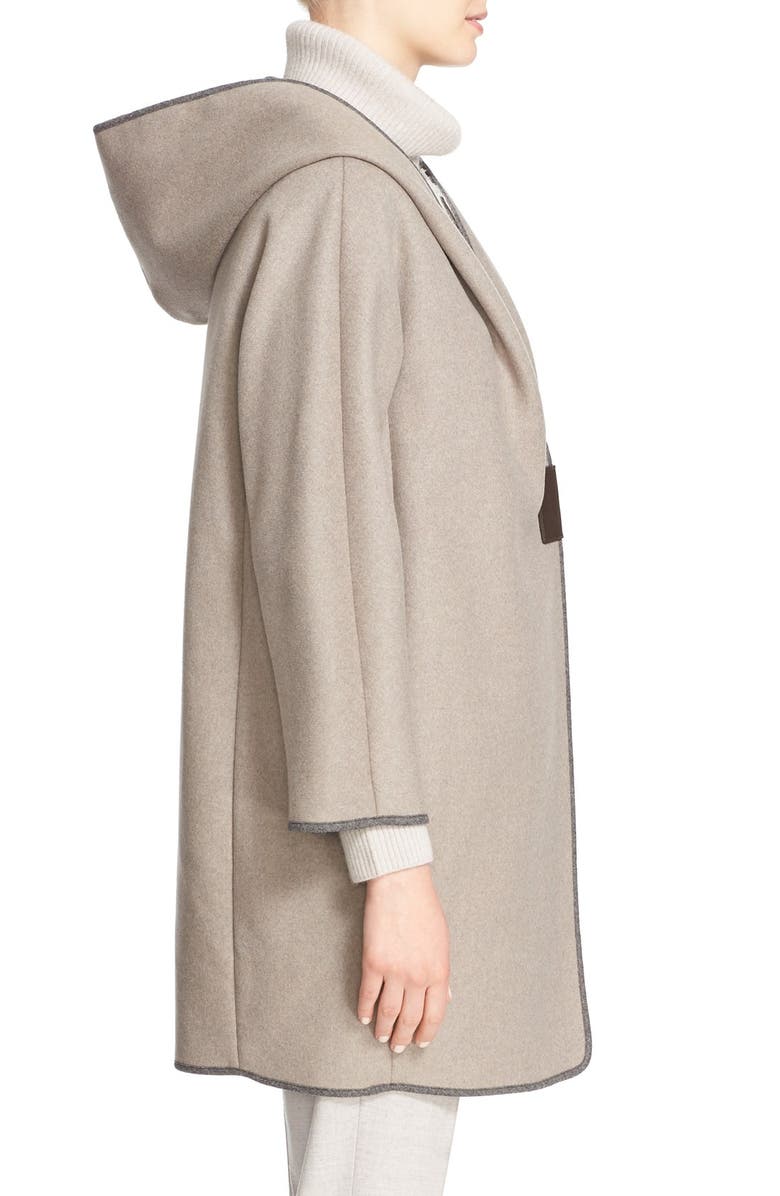 Fabiana Filippi Hooded Flannel Coat, Alternate, color,
