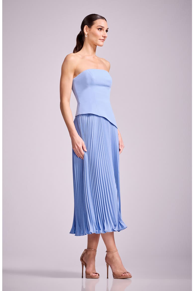 Kacey Strapless Midi Dress, Alternate, color, SKY
