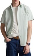 Polo Ralph Lauren Classic Fit Solid Short Sleeve Cotton Button-Down Oxford Shirt