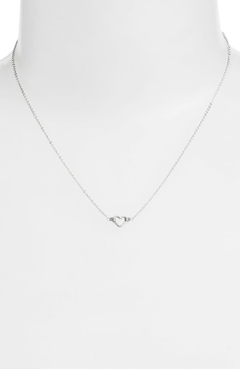 Nashelle Mini Open Heart Pendant Necklace, Alternate, color, 