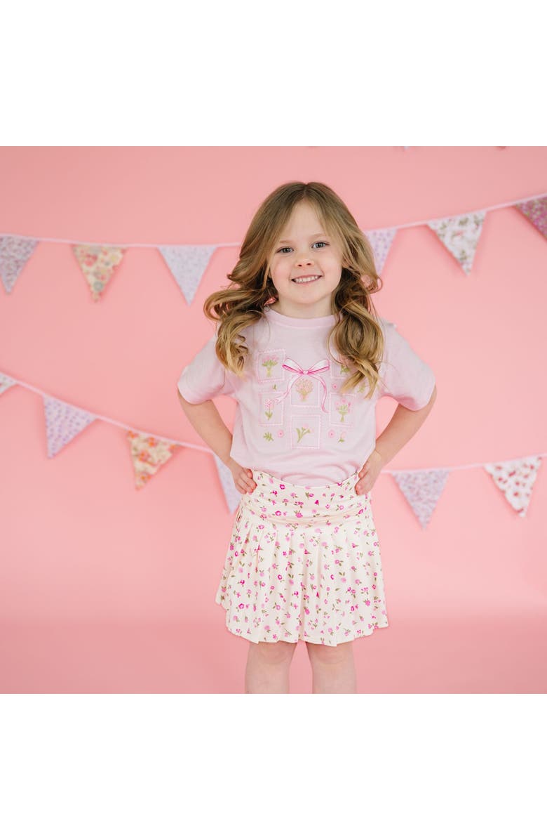 Sweet Wink Bouquet Bow Short Sleeve T-Shirt, Alternate, color, Ballet Pink