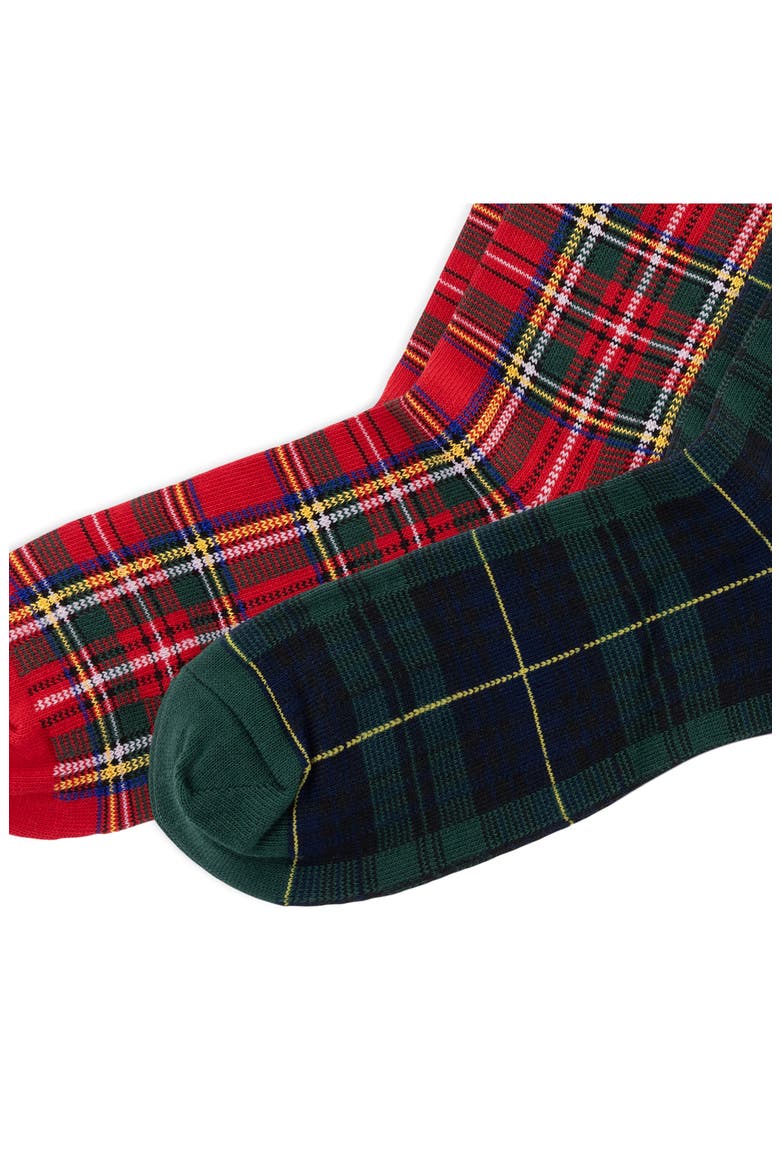 2-Pack Plaid Dress Socks, Alternate, color, HUNTE