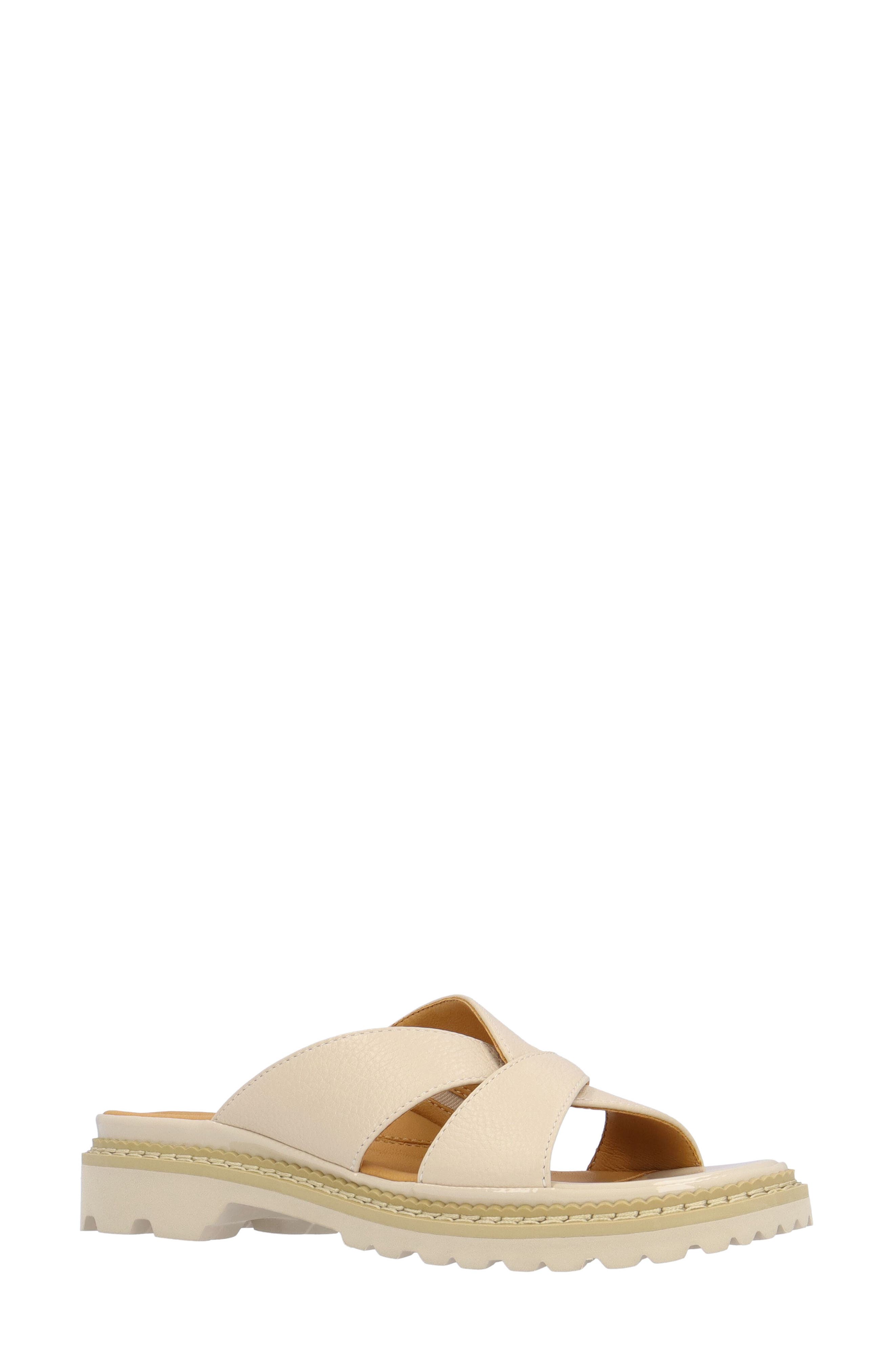 L'Amour des Pieds Deryn Slide Sandal, Main, color, Cream