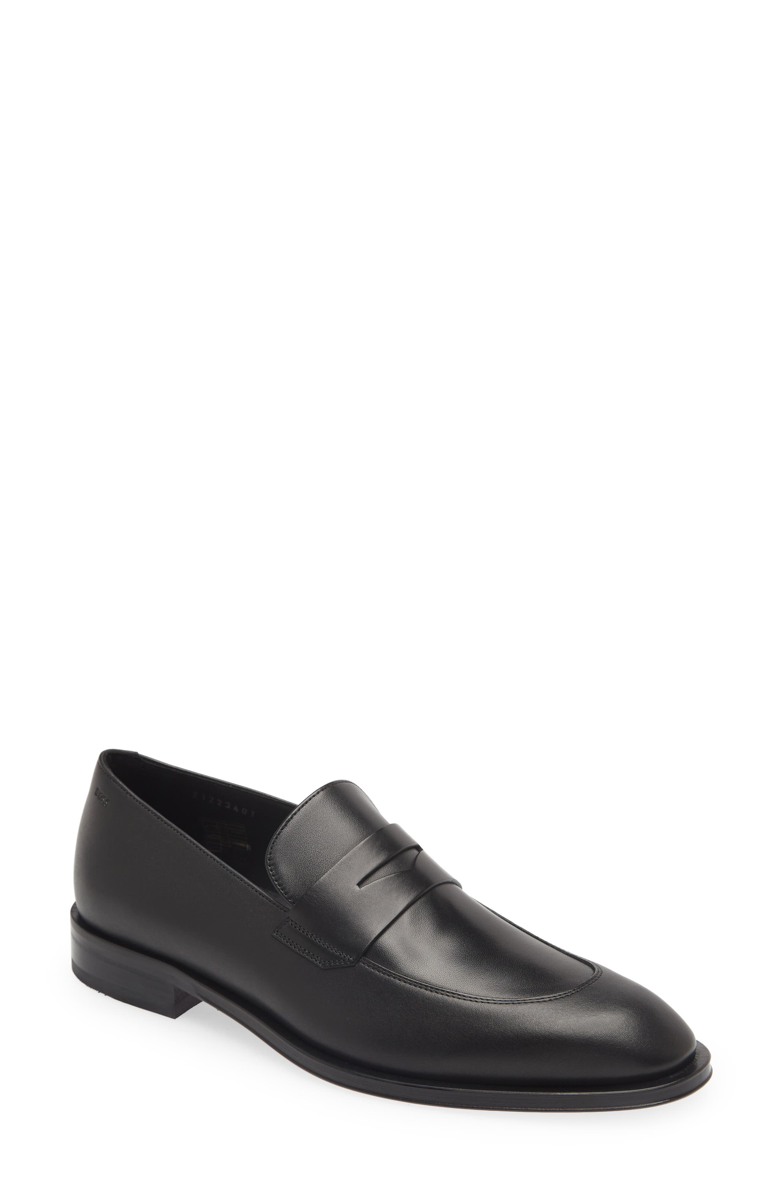 BOSS Derreck Penny Loafer, Main, color, Blk