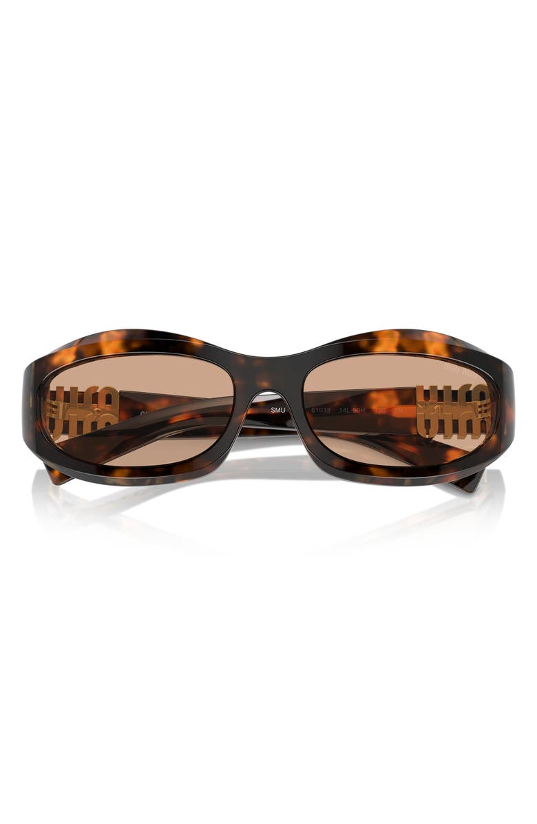 Miu Miu 61mm Oval Sunglasses, Main, color, Blond Hav