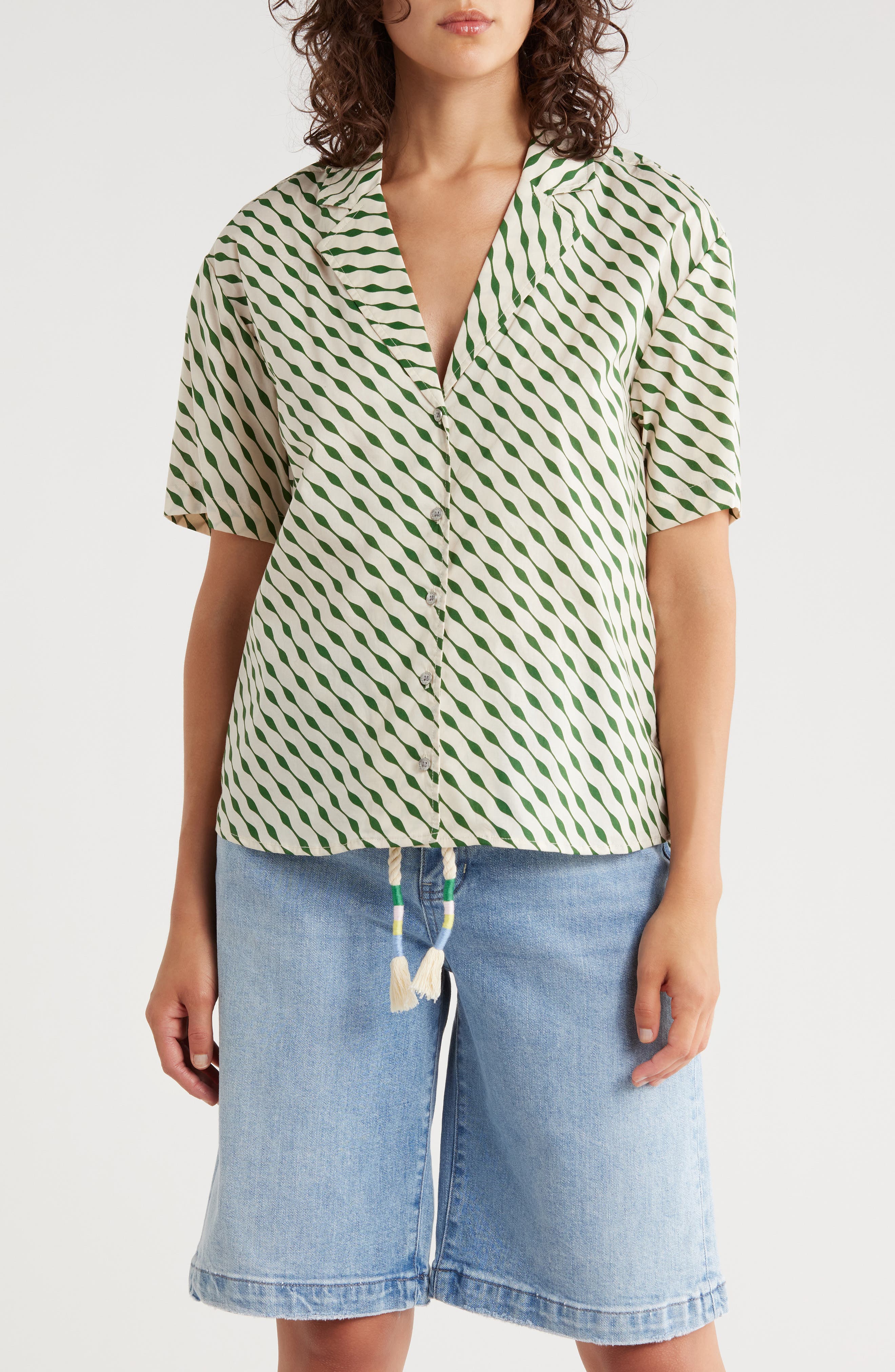 Scotch & Soda Printed Cotton Camp Shirt
