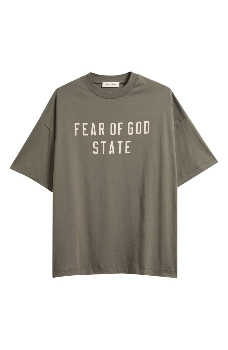 Fear of God Essentials '90s Fit Graphic T-Shirt, Alternate, color, Moss