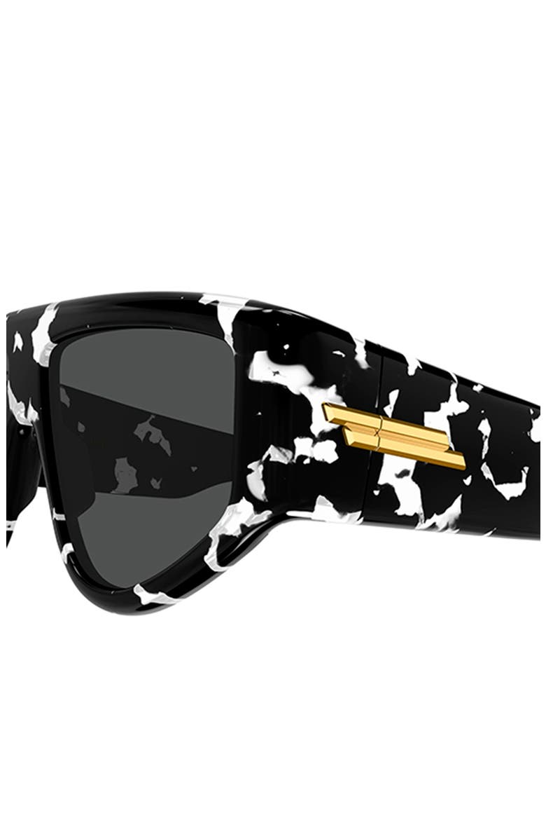 59mm Polarized Gradient Shield Sunglasses, Alternate, color, SHINY SPOTTED BLACK MURANO