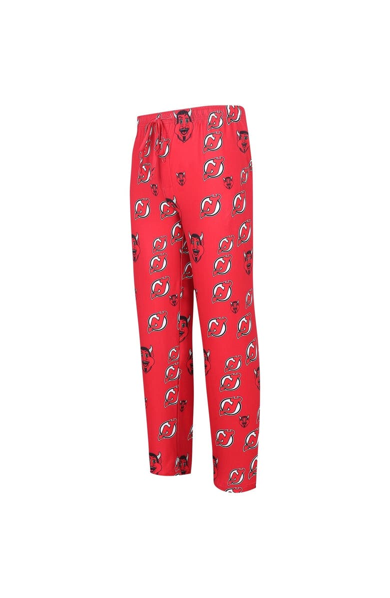 CONCEPTS SPORT Men's Concepts Sport Red New Jersey Devils Gauge Allover Print Knit Sleep Pants, Alternate, color, 