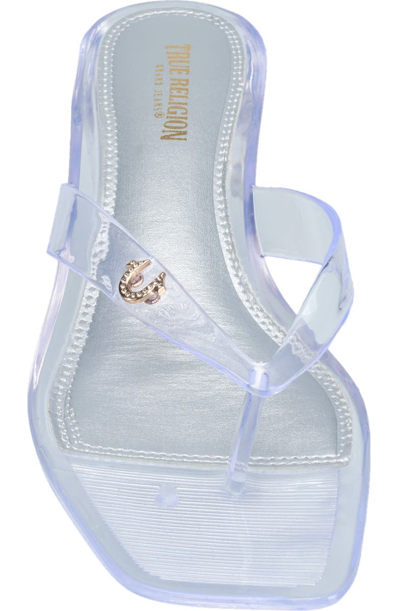 True Religion Jelly Thong Strap Heel, Alternate, color, Clear