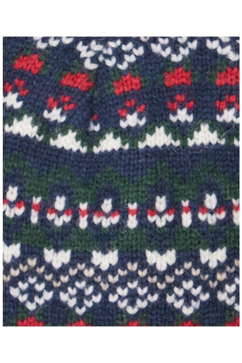 Marlow Fair Isle Pom Beanie, Alternate, color, NAVY/ EVERGREEN