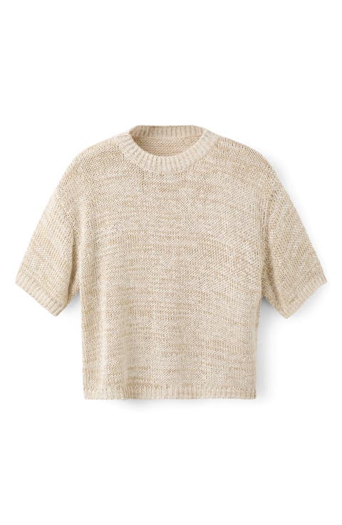 Paquita Speckled Knit Cotton Blend Sweater