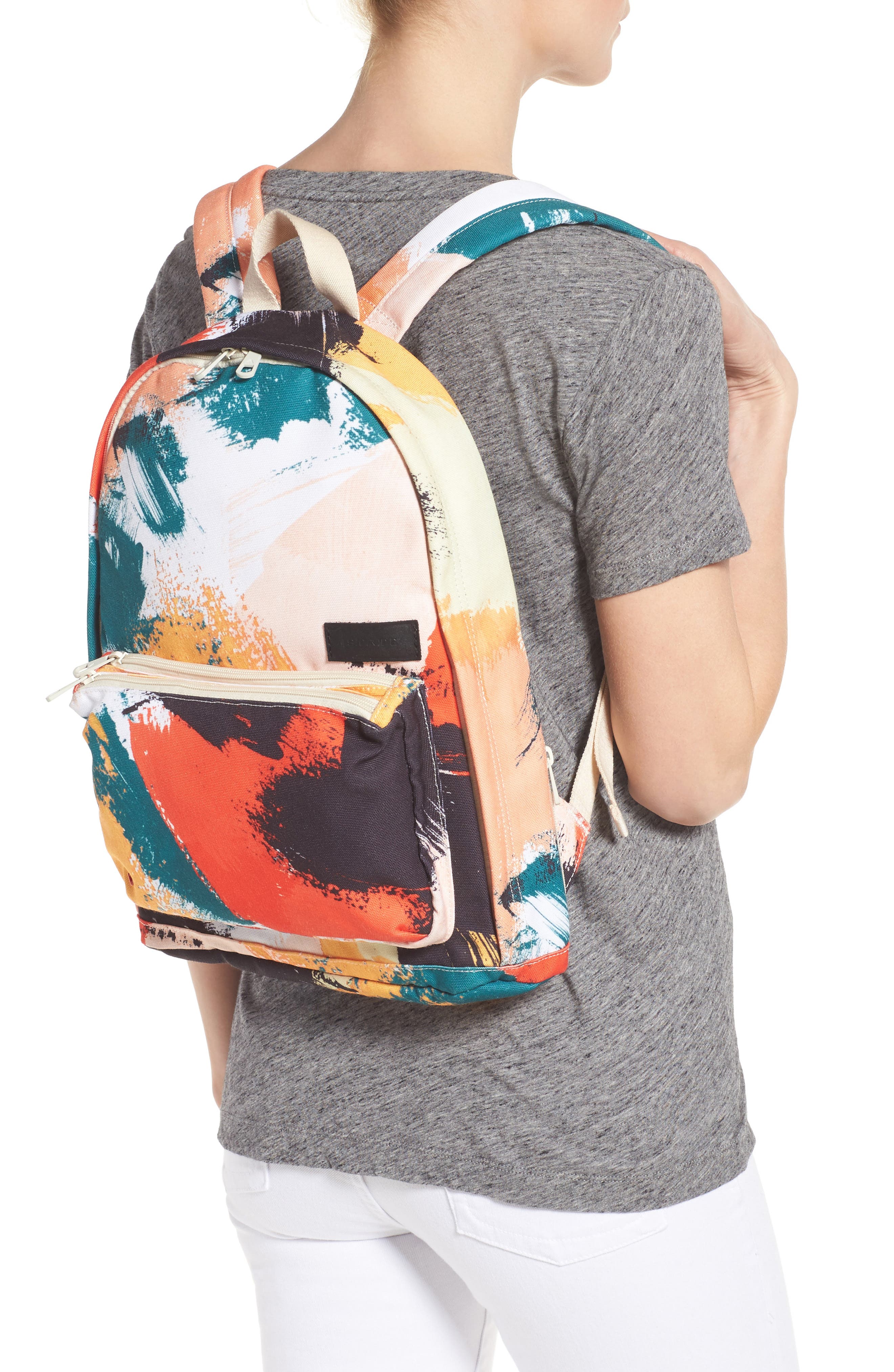 STATE Bags Brushstroke Slim Lorimer Water Resistant Canvas Backpack, Alternate, color, 