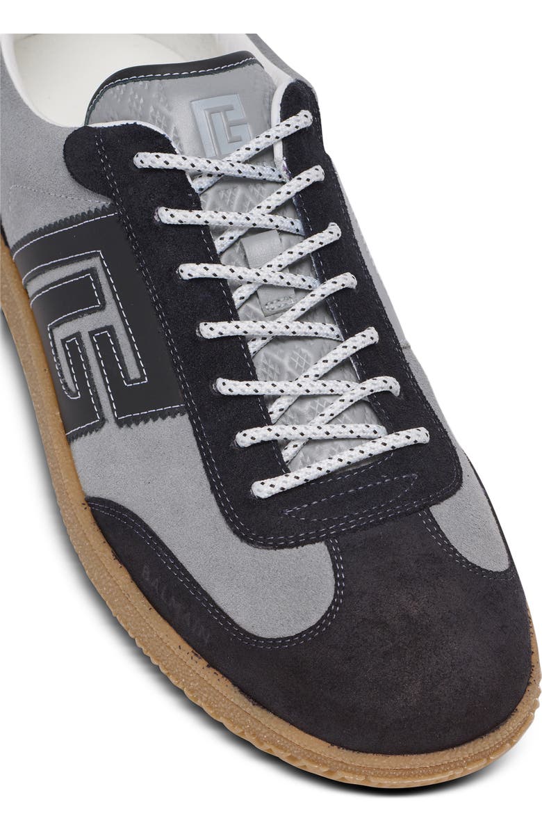 Balmain Swan Low Top Sneaker, Alternate, color, Yfg Dark Grey/ Light Grey