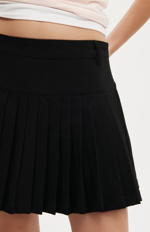 Cotton On Luis Suiting Pleated Skirt In Black