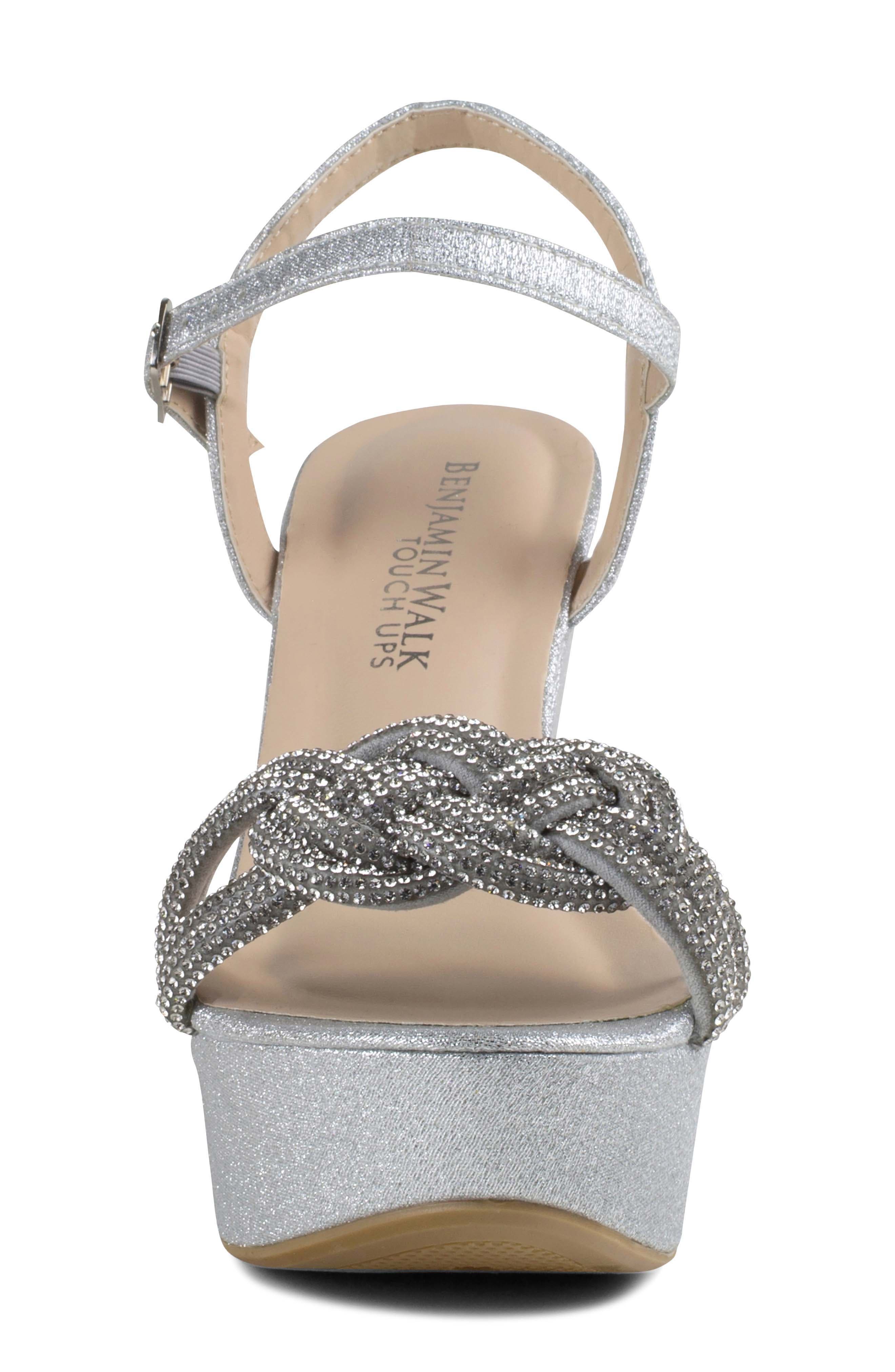 Touch Ups Gemini Platform Wedge Sandal, Alternate, color, Silver
