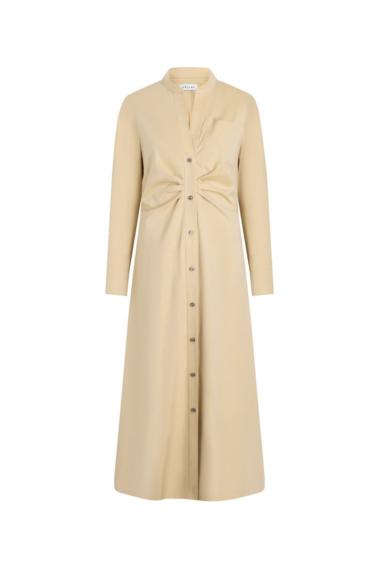 GENNY Longsleeve Shirtdress Pale Camel, Main, color, Pale Camel