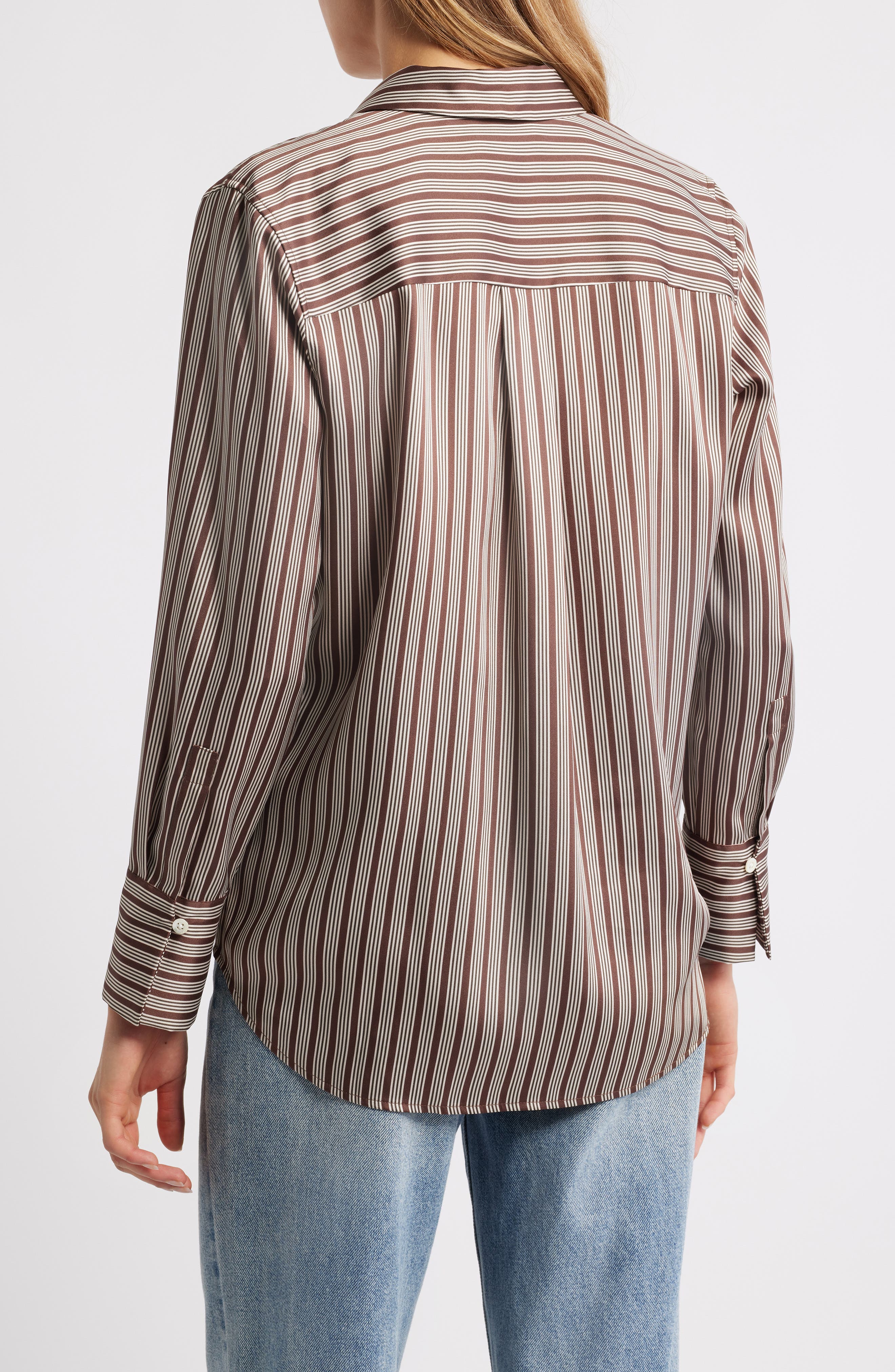 Saige Variegated Stripe Button-Up Shirt - image 2