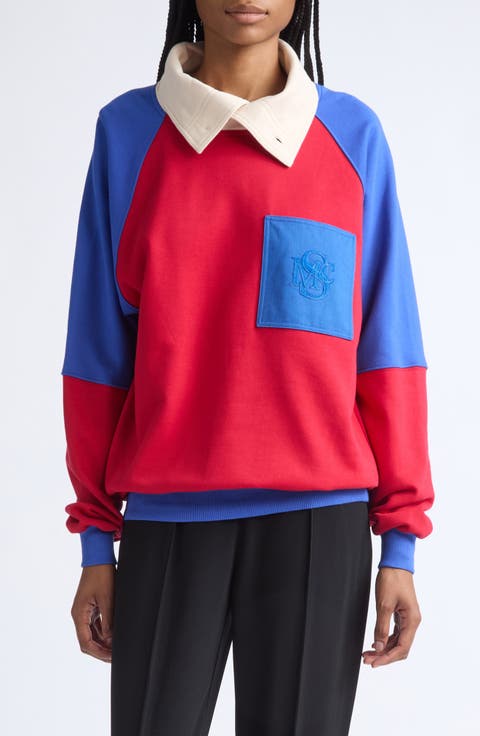 SMC Crest Panel High Neck Sweatshirt