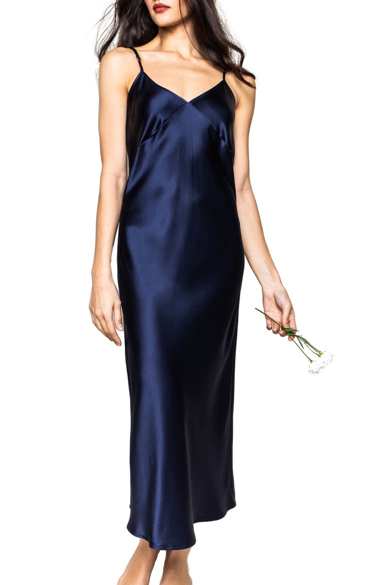 Silk Nightgown, Main, color, NAVY