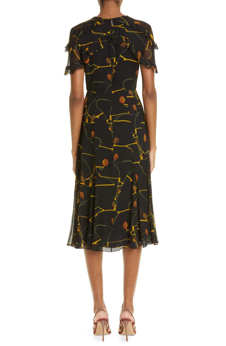 Jason Wu Collection Floral Crinkle Silk Chiffon Dress, Alternate, color,