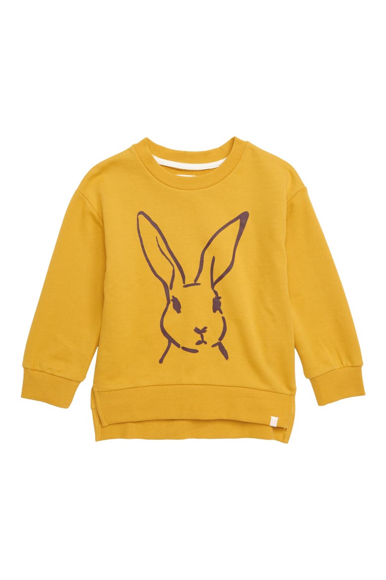 Kennedy Bunny Graphic Sweatshirt, Main, color, BUNNY/ MARIGOLD
