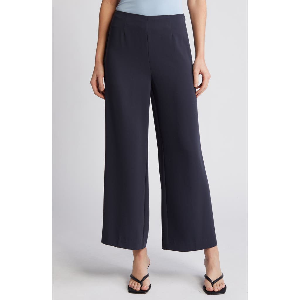 Rue Sophie Ingrid Ankle Wide Leg Pants In Navy