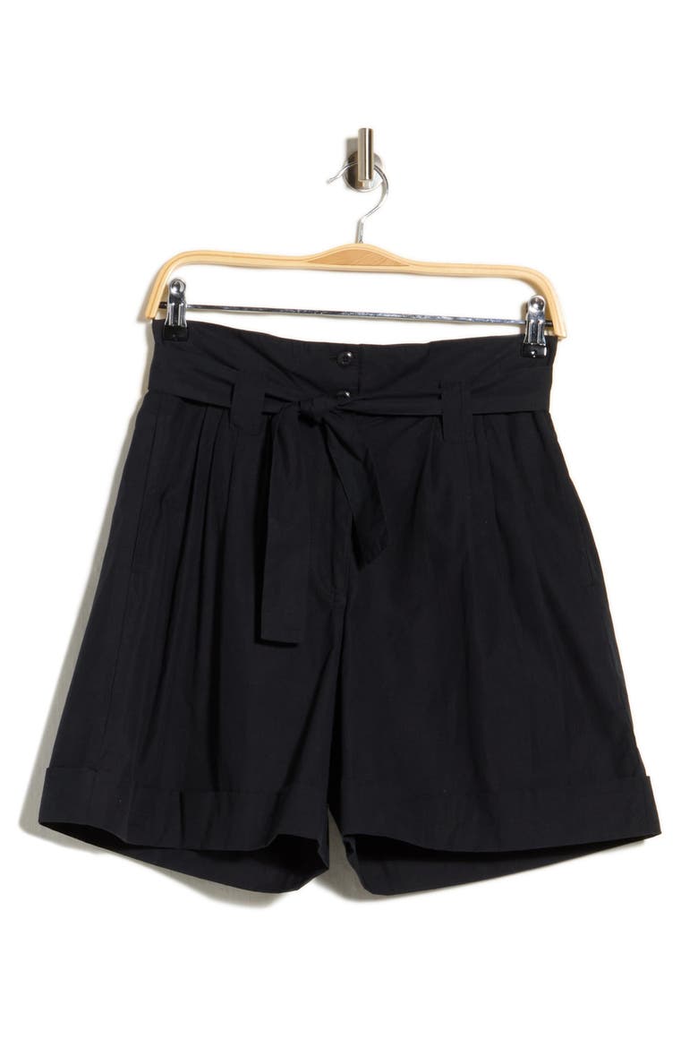 The Pleated Trouser Shorts, Alternate, color, BLACK