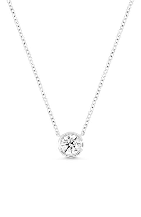 Monaco Diamond Solitaire Pendant Necklace (Online Trunk Show)