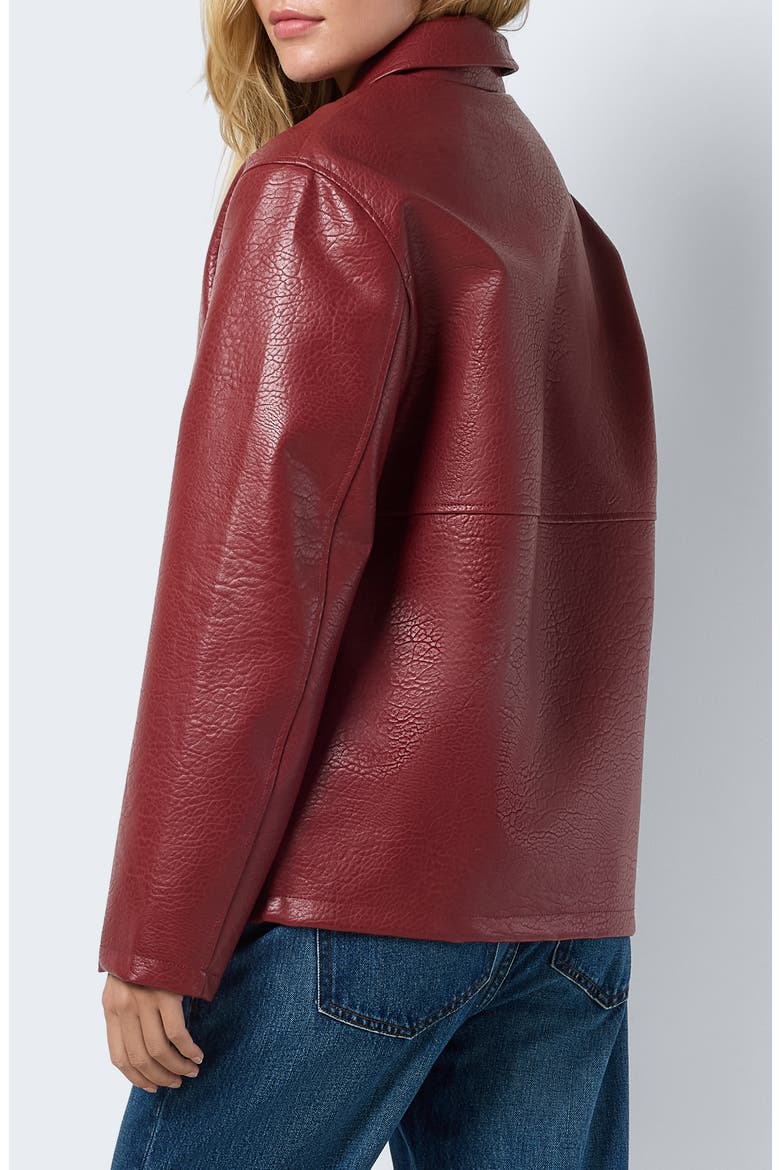 Gwen Faux Leather Jacket, Alternate, color, SPICED APPLE