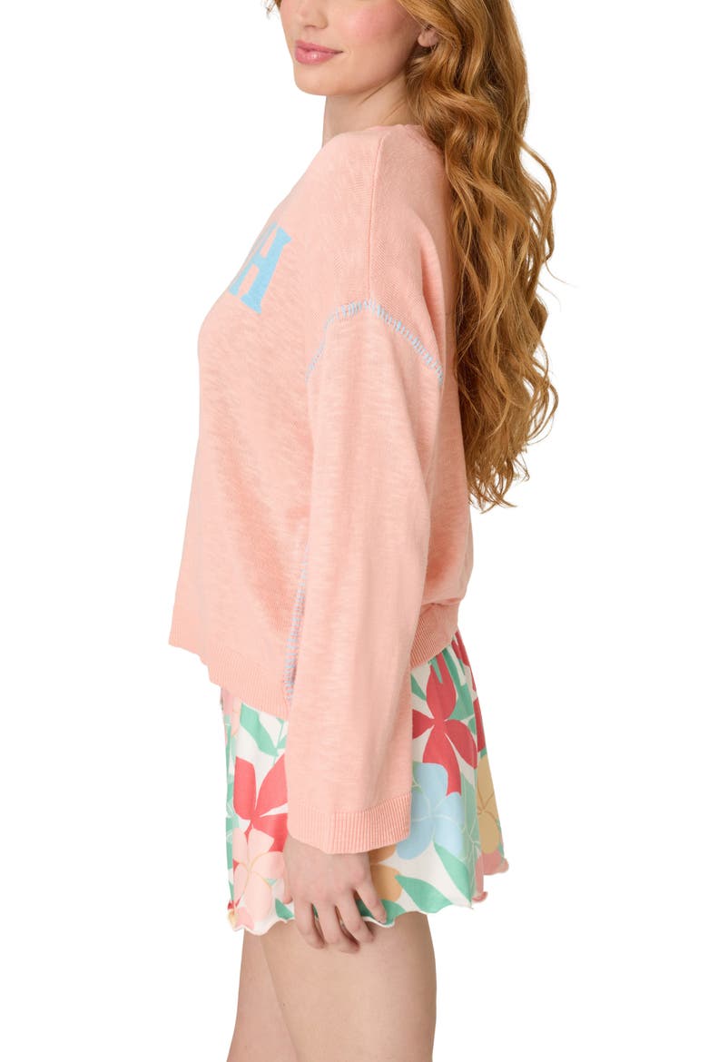 The Coastal Club Sweater, Alternate, color, PEACH