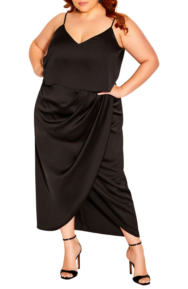 City Chic Baby Frill Midi Dress, Main, color,