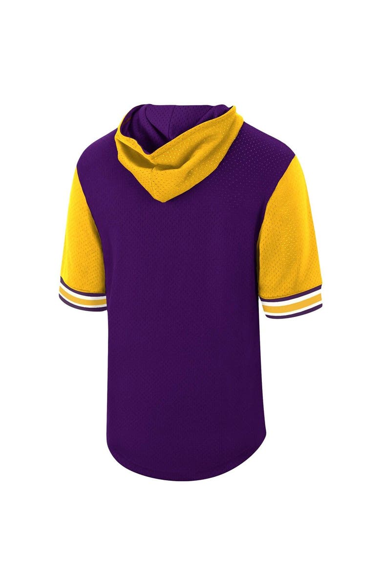 Mitchell & Ness Men's Mitchell & Ness Purple Los Angeles Lakers Hardwood Classics Buzzer Beater Mesh Pullover Hoodie, Alternate, color, 