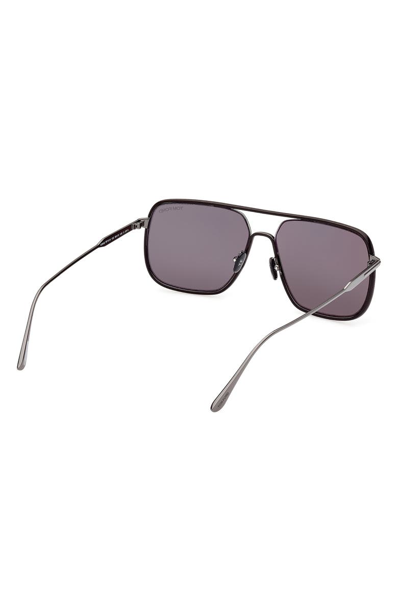 TOM FORD Cliff-02 60mm Aviator Sunglasses, Alternate, color, 