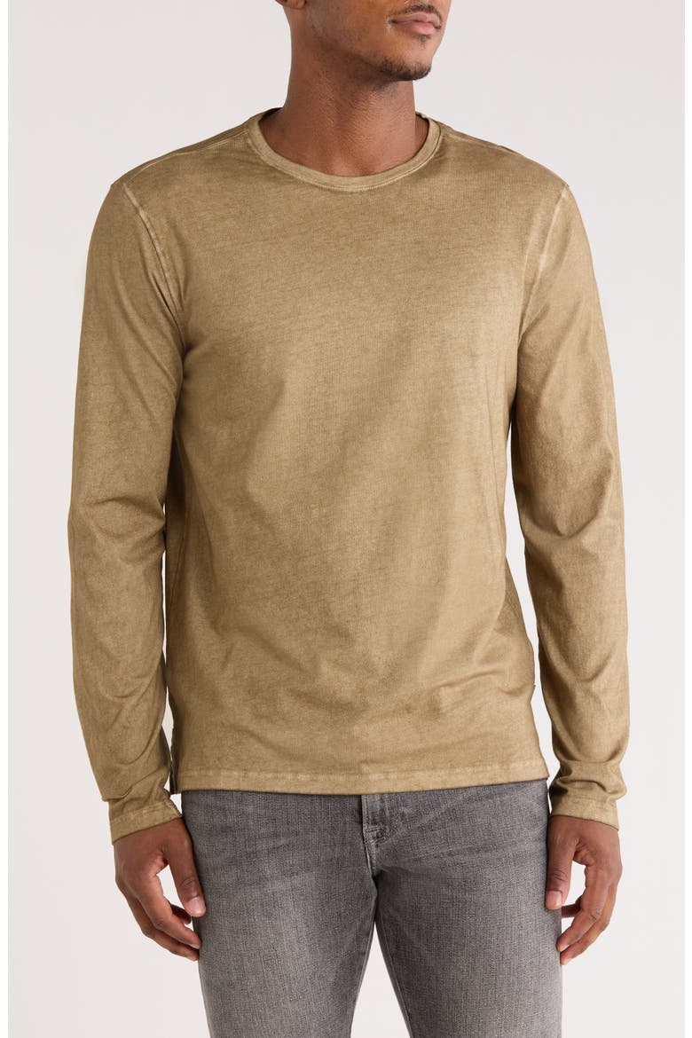 Chester Crewneck Long Sleeve T-Shirt, Main, color, ALMOND